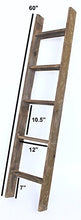 Load image into Gallery viewer, BarnwoodUSA Rustic 5 Foot Decorative Wooden Display Ladder - 100% Reclaimed Wood, Brown