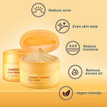 Load image into Gallery viewer, Clay Mask ZealSea Turmeric Clay Face Mask with Vitamin C 4.23 oz - Turmeric Mask for Dark Spots - Face Mask Skin Care Facial Mask for Brightening - Acne Control and Refining Pores Gift for Women Men