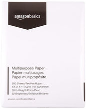 Load image into Gallery viewer, AmazonBasics Multipurpose Copy Printer Paper - White, 8.5 x 11 Inches, 5 Ream Case (2,500 Sheets)