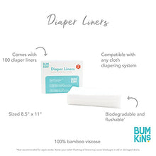 Load image into Gallery viewer, Bumkins Disposable Cloth Fabric Diaper Liner, Biodegradable, Neutral, 100 Count (Pack of 1)