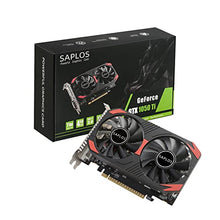 Load image into Gallery viewer, SAPLOS GeForce GTX 1050 Ti Graphics Card,4GB,GDDR5,128 Bit,DVI/HDMI/DP,PCI Express 3.0 X16,Computer GPU,Desktop Video Card for PC Gaming,Dual Fans,DirectX 12