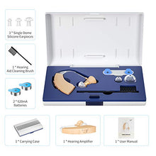 Load image into Gallery viewer, Digital Hearing Amplifier Aid - Personal Sound Device with 2Pcs 500hr Batteries, 4 Channels Noise Reduction, Hearing Aid Cleaning Kit for Adults and Seniors by iAid
