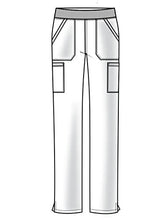 Load image into Gallery viewer, Cherokee Workwear Professionals Mid Rise Straight Leg Pull-on Cargo Scrub Pant, XXS, Khaki