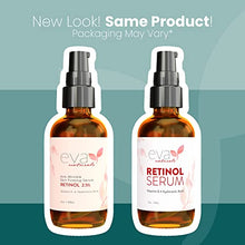 Load image into Gallery viewer, Eva Naturals Retinol Serum for Face with Hyaluronic Acid, Vitamin E & Organic Aloe - Retinol Face Serum that Reduce Wrinkles, Fine Lines & Dark Spots - Vitamin A, Anti Aging Serum (Double Sized 2oz Bottle), 2 Pack