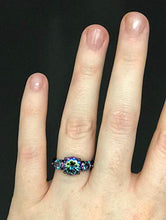 Load image into Gallery viewer, Bamos 14KT Black Gold Mysterious Gothic Rings, Black Ring for Women Size 5 to 10