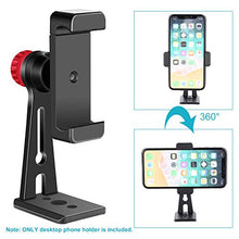 Load image into Gallery viewer, Neewer Metal Cellphone Holder Clip Desktop Tripod Mount Adapter for iPhone X 8 8plus 7 7plus,Samsung S9 S8,Huawei P9 Smartphone within 2.2-3.5 inches Width,Mount Tripod Ball Head Light Stand Slider