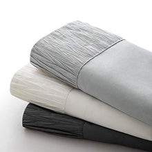 Load image into Gallery viewer, Bedsure Queen Size Sheets- Ruffled Embossed Bed Sheet Set - Soft Brushed Microfiber, Wrinkle Resistant Sheet - 14 inches Deep Pocket - 4-Pieces (Dark Grey)