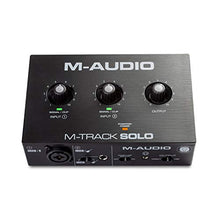 Load image into Gallery viewer, M-Audio M-Track Solo – USB Audio Interface for Recording, Streaming and Podcasting with XLR, Line and DI Inputs, Plus a Software Suite Included