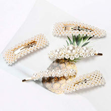 Load image into Gallery viewer, Souarts 16PCS Hair Clips Resin Hair Clip Pearl Hair Clip Acrylic Alligator Artificial Bridal Hair Barrettes Geometric Hair Styling Pins for Women, Ladies, Girls 1 Set (multicolor)
