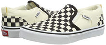 Load image into Gallery viewer, Vans' Boys' Asher Checkered Slip On Sneaker Blk/NAT 6 Medium US