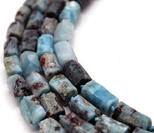 Load image into Gallery viewer, Natural Larimar 12X8mm 29 Beads Tuba Shape Beautiful Natural Color. Gemstone Loose Beads for Necklaces Bracelets Pendant Earrings 15.5”Full Strands for Jewelry Making