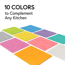 Load image into Gallery viewer, Swedish Wholesale Swedish Dish Cloths - 10 Pack Reusable, Absorbent Hand Towels for Kitchen, Counters & Washing Dishes - Cellulose Sponge Cloth - Eco Friendly Gifts - Assorted