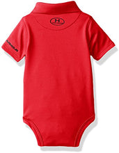 Load image into Gallery viewer, Under Armour Baby Boys' Logo Polo Bodysuit, red, 3/6M