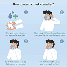 Load image into Gallery viewer, Disposable Face Masks, Halloween Face Mask 3 Layers Facial Safety Masks with Adjustable Elastic Ear Loop Disposable Respirator Safety Mouth Masks Dust Air Pollution Protection - 50Pcs