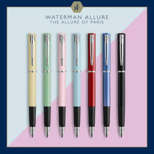 Load image into Gallery viewer, Waterman Graduate Allure Fountain Pen, Blue Lacquer, Fine Nib, Blue Ink, Gift Box