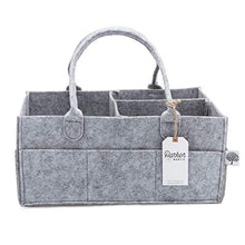 Load image into Gallery viewer, Parker Baby Diaper Caddy - Nursery Storage Bin and Car Organizer for Diapers and Baby Wipes - Large, Grey