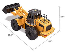 Load image into Gallery viewer, Top Race 6 Channel Full Functional Front Loader, RC Remote Control Construction Toy Tractor with Lights & Sounds 2.4Ghz (TR-113G)