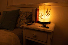 Load image into Gallery viewer, Japanese Lantern Bedside Bamboo Lamp - Table Lamp Japanese decor Cherry Blossom Lamp for Nightstand, Dresser, Living Room, Kids Room, Dorm, Office - Instructions + Lightbulb included