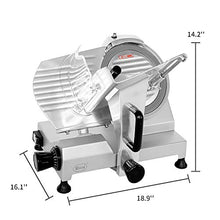 Load image into Gallery viewer, Zica 10" Chrome-plated Carbon Steel Blade Electric Deli Meat Cheese Food Ham Slicer Commercial and for Home use ZBS-10A