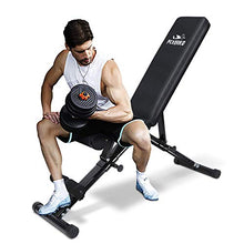 Load image into Gallery viewer, FLYBIRD Weight Bench, Adjustable Strength Training Bench for Full Body Workout with Fast Folding- 2020 Version