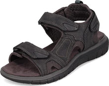 Load image into Gallery viewer, Dockers Mens Spencer SupremeFlex Outdoor Sandal, Black, 12 M