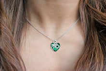 Load image into Gallery viewer, Yopicks May Birthstone Necklace Love Heart Pendant Necklaces Anniversary Jewelry Gifts for Women Emerald Necklace