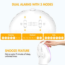 Load image into Gallery viewer, Sunrise Alarm Clock, Full Screen Wake Up Light with Sunrise Simulation, Dual Alarms, FM Radio, 8 Natural Sounds & Snooze, 3 Light Modes, Bedroom Digital Alarm Clock for Heavy Sleepers Adults Kids