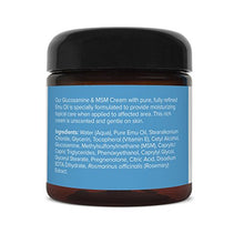 Load image into Gallery viewer, Pure Emu Glucosamine & MSM Emu Oil Cream| Topical Cream Infused with Pure, Fully Refined Emu Oil | Unscented, Gentle Moisturizer, 4 oz