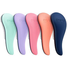 Load image into Gallery viewer, Crave Naturals Glide Thru Detangling Brush for Adults & Kids Hair. Detangler Hairbrush for Natural, Curly, Straight, Wet or Dry Hair. Hair Brushes for Women. Styling Brush (Turquoise)