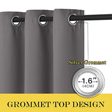 Load image into Gallery viewer, NICETOWN Patio Sliding Door Curtain - Wide Blackout Curtains, Keep Warm Draperies, Grey Sliding Glass Door Drapes (Gray, 100 inches W x 84 inches L)