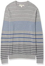 Load image into Gallery viewer, Goodthreads Men's Soft Cotton Multi-Color Striped Crewneck Sweater, Grey Gradient, X-Large