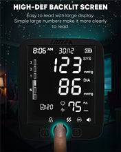 Load image into Gallery viewer, All New 2022 LAZLE Blood Pressure Monitor - Automatic Upper Arm Machine & Accurate Adjustable Digital BP Cuff Kit - Largest Backlit Display - 200 Sets Memory, Includes Batteries, Carrying Case