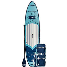 Load image into Gallery viewer, ISLE Explorer Inflatable Stand Up Paddle Board & iSUP Bundle Accessory Pack — Durable, Lightweight with Stable Wide Stance — 300 Pound Capacity, 11'6" Long, 6" Thick (Blue)