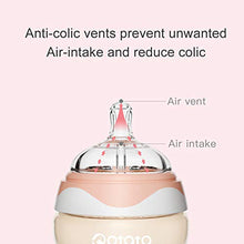 Load image into Gallery viewer, Baby Bottles for Newborn Baby PPSU Anti Colic Infant Bottles Wide Neck Breast-Like Nipple Slow Flow Breastfeeding Toddler Bottles-2pack (2.5 oz/pc, Pink)