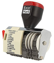 Load image into Gallery viewer, ExcelMark 12 Phrase Dater Rubber Stamp