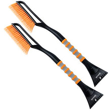 Load image into Gallery viewer, AstroAI 2 Pack 27” Snow Brush and Detachable Deluxe Ice Scraper with Ergonomic Foam Grip for Cars (Heavy Duty ABS, PVC Brush)