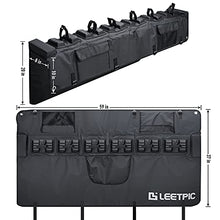 Load image into Gallery viewer, LEETPIC Tailgate Bike Pads for 61" Full-Sized Truck Tailgate with Secure Bike Frame Straps Carry up to Six Bikes, Tailgate Bike Cover with Utility Ring