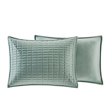Load image into Gallery viewer, Comfort Spaces Kienna Quilt Set-Luxury Double Sided Stitching Design All Season, Lightweight, Coverlet Bedspread Bedding, Matching Shams, Full/Queen(90"x90"), Seafoam