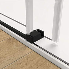 Load image into Gallery viewer, LONDAMA Shower Door,Frameless Single Sliding Glass Shower Doors 3/8"(10mm) Clear Tempered Glass,Noiseless Shatterproof Bathroom Shower Doors (60"W x 76"H, Matte Black)