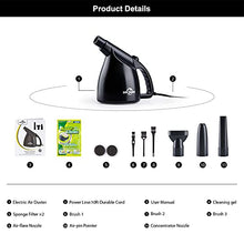 Load image into Gallery viewer, SIN SHINE - Compressed Air 3.0- Multi-Use Electric Air Duster for Cleaning Dust, Hairs, Crumbs, Scraps for Laptop, Computer, Replaces Compressed Air Cans (AD01-Black)