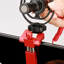 Load image into Gallery viewer, Ulanzi ST-03 Metal Smart Phone Tripod Mount with Cold Shoe Mount and Arca-Style Quick Release Plate for iPhone Xs X 8 7 Plus Samsung Huawei,Cell Phone Tripod Holder Clip Adapter (Red)