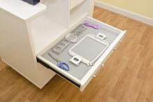 Load image into Gallery viewer, Arrow 9301B Ava Embroidery Multi-Needle Sewing Cabinet for Brother and Baby Lock, Portable with Wheels, White Finish