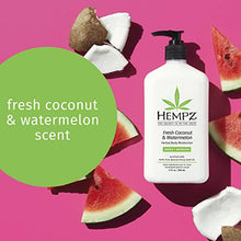 Load image into Gallery viewer, HEMPZ Body Lotion - Sweet Pineapple & Honey Melon + Coconut & Watermelon Daily Moisturizing Cream, Shea Butter, Aloe, Orange Extract Body Moisturizer - Skin Care Products, Hemp Seed Oil - 17 fl oz, 2-Pack Bundle