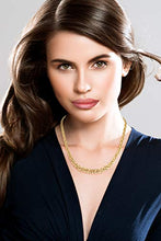 Load image into Gallery viewer, Miabella 18K Gold Plated Sterling Silver Italian Graduated Byzantine Chain Necklace for Women, 17, 18, 20 Inch 925 Handmade in Italy (20 Inches)