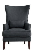 Load image into Gallery viewer, Homelegance Avina Fabric Wingback Chair, Charcoal