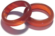 Load image into Gallery viewer, Whitestone Jewelry Co. Strawberry Rhubarb Red Carnelian Stone Band Ring, Stackable, (Size 7)