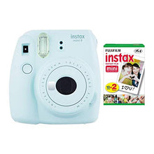 Load image into Gallery viewer, Fujifilm instax Mini 9 Instant Camera (Ice Blue) with Film Twin Pack Bundle (2 Items)