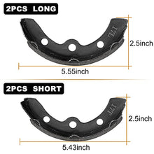 Load image into Gallery viewer, Golf Cart Brake Shoes Kit for Club Car DS & Carryall Club Car Brake Pads Manual Adjust 1981-1994 Golf Cart Rear Brake Assembly OEM# 1011463 1011296 1011433 1015757(4PCS-Long)