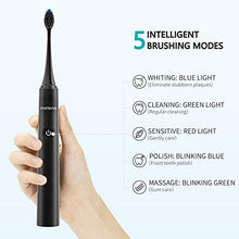 Load image into Gallery viewer, Electric Toothbrush, Rechargeable Power Sonic Toothbrush with 40000VPM, 5 Optional Modes, Smart Timers&2 DuPont Brush Heads, Electronic Toothbrush for Adults with Travel Case, IPX7 Waterproof
