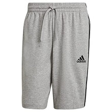 Load image into Gallery viewer, adidas Men's Tall Size Essentials 3-Stripes Shorts, Medium Grey Heather/Black